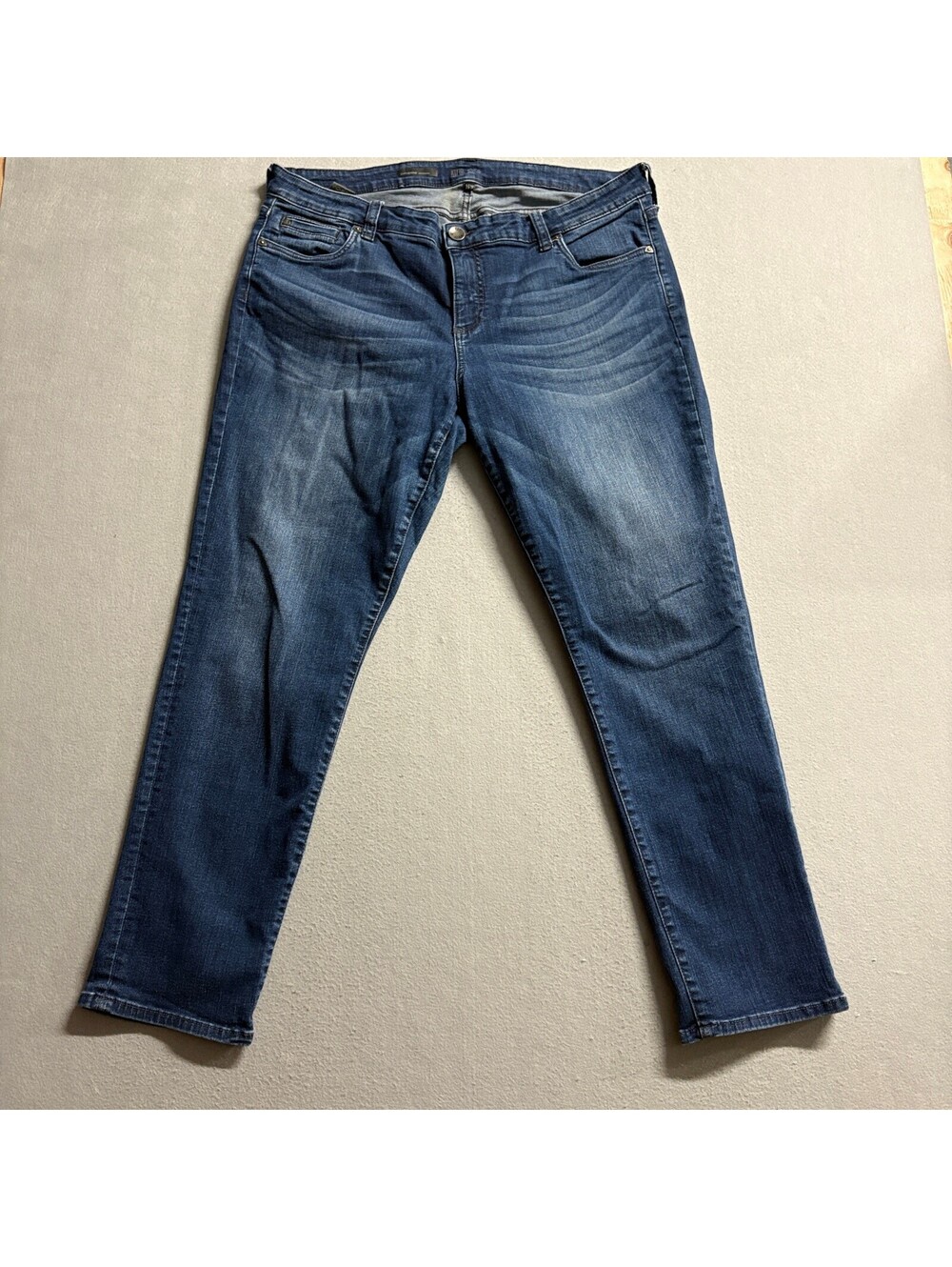 Kut from the Kloth Catherine Boyfriend Jeans Womens 14 Blue Denim Stretch